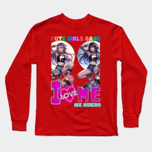 Kawaii, Anime Girl, I Love Me, Me Quiero | Catsie Cat Long Sleeve T-Shirt